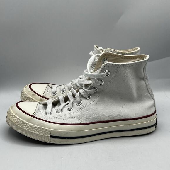 Converse Chuck Taylor 70 HI Mens 6.5 W8.5 Canvas White/Garnet/Egret Casual Shoes - Picture 5 of 14